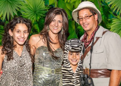 Family dressed in Costume at Jungle Birthday Event