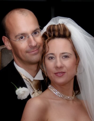 Wedding Couple in Stable