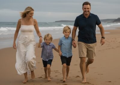 Family on Beach
