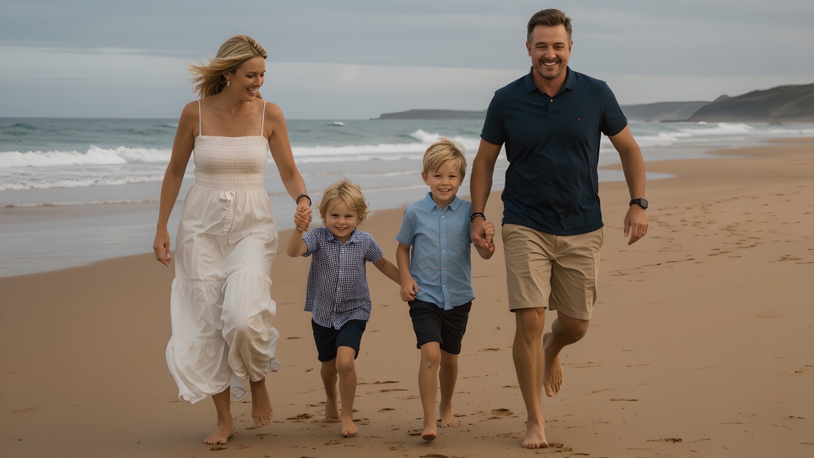 Family on Beach